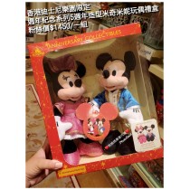 香港迪士尼樂園限定 週年紀念系列 5週年造型米奇米妮玩偶禮盒